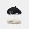 Wool Painter Hat Retro Versatile Bud Hat Autumn and Winter Internet Celebrity Fashion Rhinestone Beret