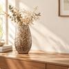Botanical Vase Elegant Embossed Decorative Textured for Dining Table Centerpiece, Living Room