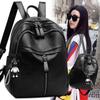 SchoolbagPU Backpack Women's 1011 Autumn and Winter New Korean Version of Large-capacity Student Schoolbag Trend Solid Color Women's Soft Leather 