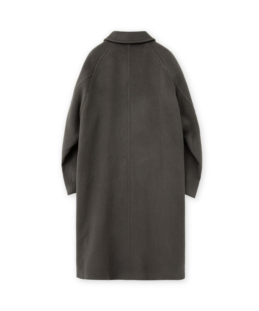 Brownyard Balmacaan Coat, Olive Grey