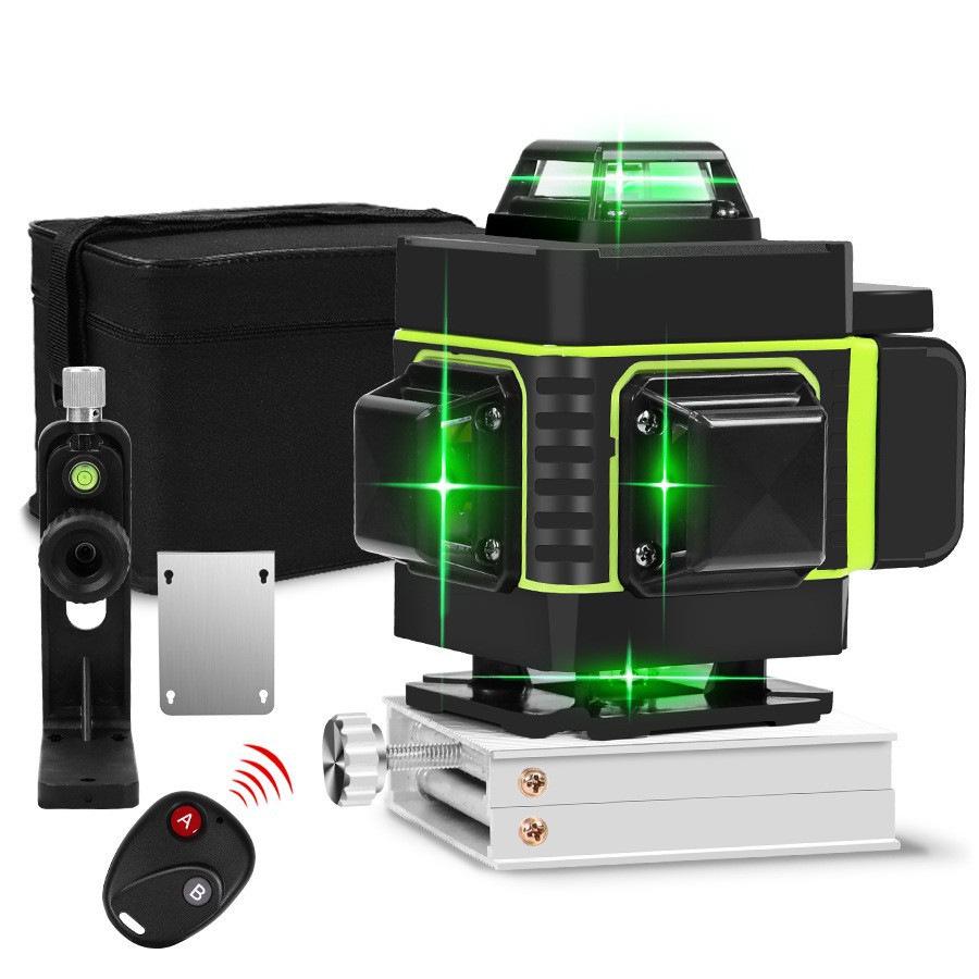Nível a Laser Verde de Alta Precisão com 16 Linhas para Uso Interno e Externo