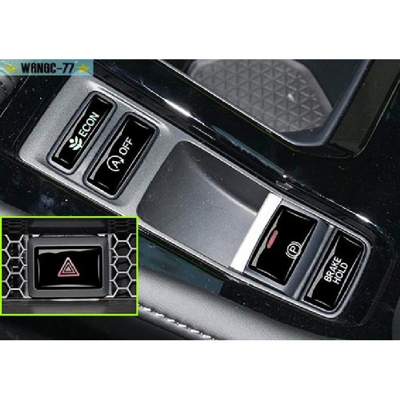 Black Console Gear Shift Button Cover Trim 5pcs For Honda Accord 11th -24