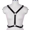 Women's Leather Angel Wings Punk Harness Top with Straps