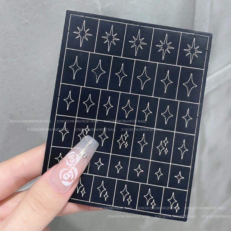 Christmas Snowflake Stencil Nail Art Stickers for French Ombre and Airbrushing