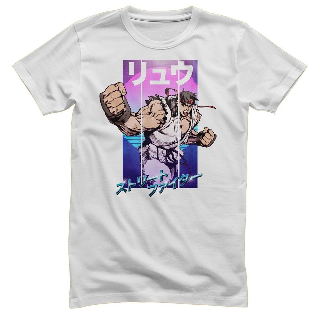 Licenza Ufficiale Street Fighter Strada Fighther Giapponese Maglietta Uomo