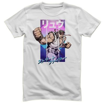 Officially Licensed Street Fighter Street Fighther Japanese Mens T-Shirt