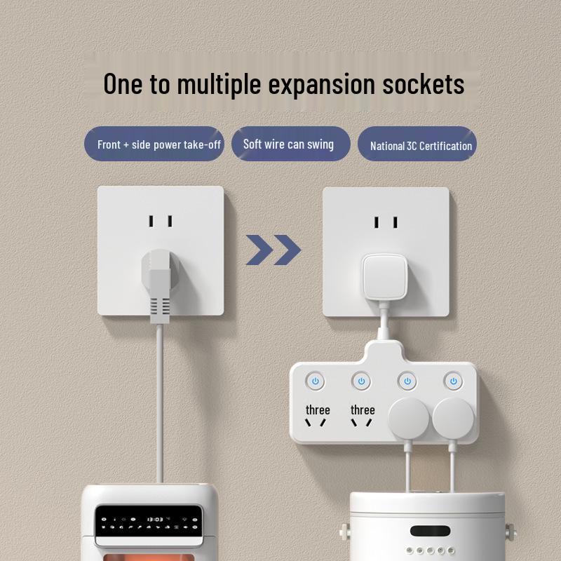 Multi-port Wireless Extension Panel with Multi-purpose Sockets and Plugs