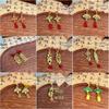 Retro Chinese Bow Knot Fan-Shaped Earrings with Inlaid Diamonds and Fu Character Water Drop Pendant for Women