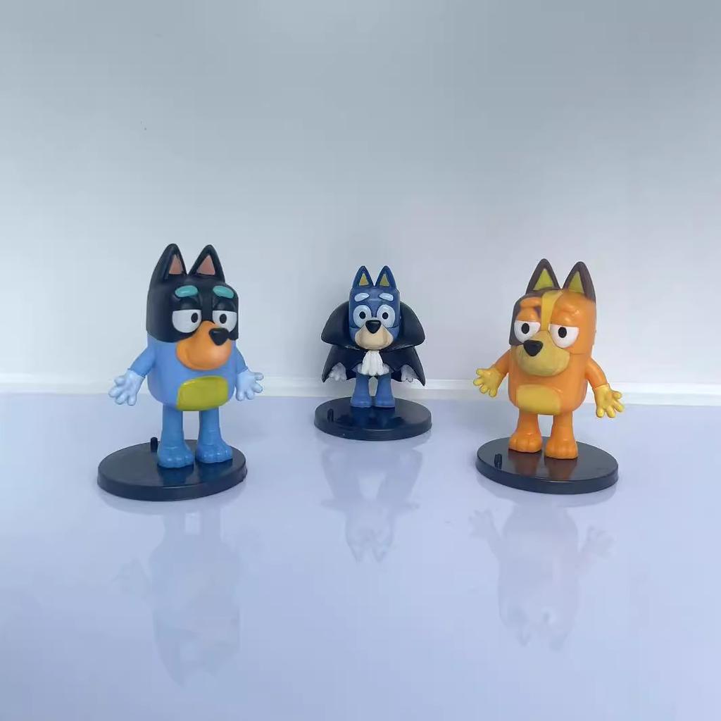 Bluey Bingo Dog Action Figures - Car Interior Decor & Cake Topper Model Toys, Hot New Year Birthday Present For Fans Collection