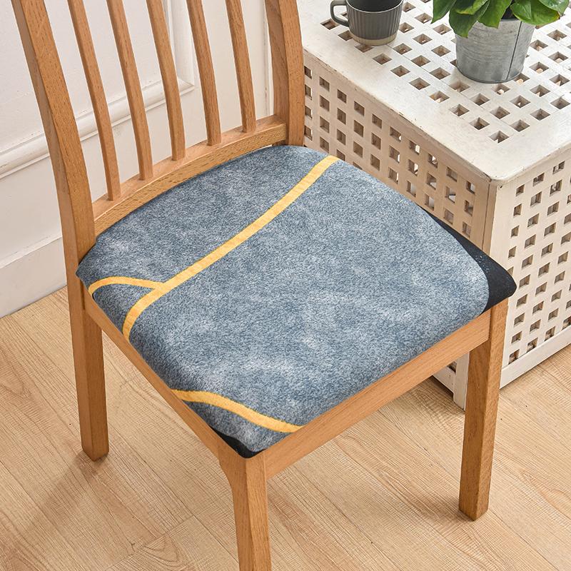 Potahy na židle do jídelny Strečový potištěný potah na jídelní židli Polstrovaný sedák na židli Slipcovers pro kuchyň, kancelář 1 ks