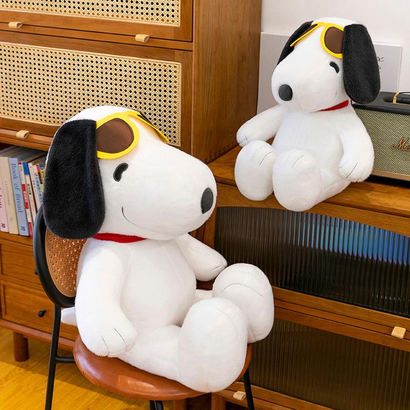 Sonnenbrille Snoopy Puppe große Ohren Hund Plüschtier Puppe Kinder Begleitkissen Geschenk