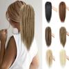 Klammer-Zopfaufsatz Kurzer Gerader Synthetischer Zopfaufsatz für Damen