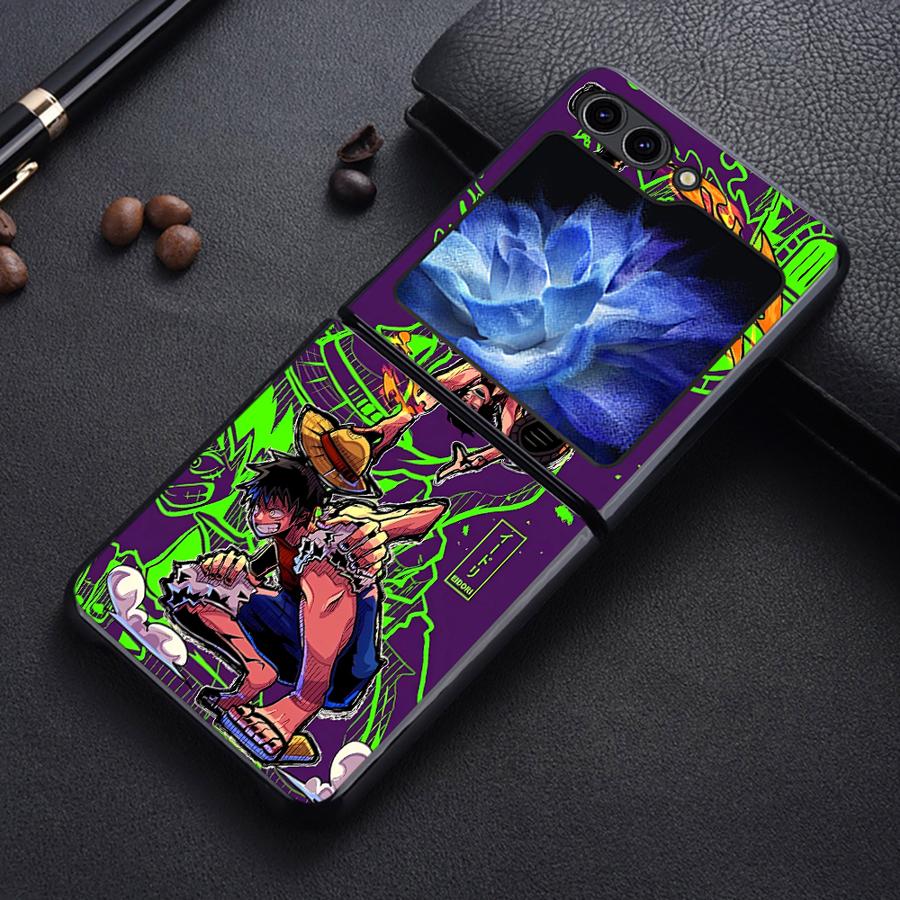Cool One Piece Luffy Back Phone Cover Funda Case for Samsung Galaxy Flip5 Flip7 FE Flip6 Flip4 Flip3 Z Flip 7 6 5 4 3