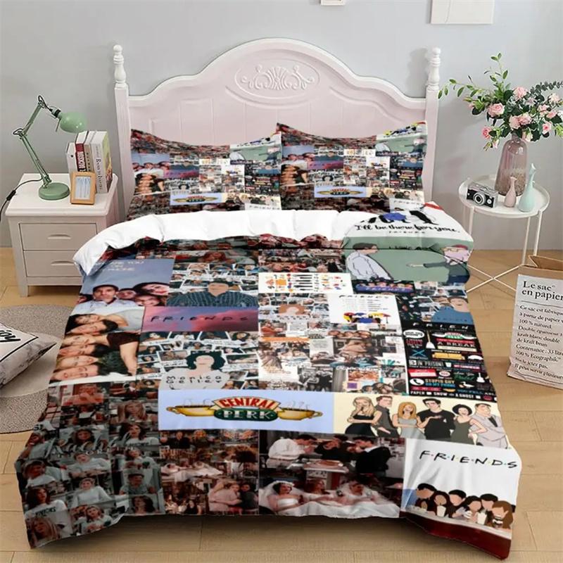 Friends TV Show Bedding Sets Duvet Cover Set With Pillowcase Polyester Double Twin Full Queen King Bedclothes Home Decor