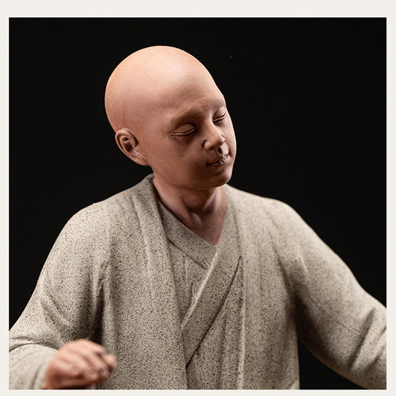Ceramics Little Monk Decoration Statue Luxurious Home Room Office Character  Ornaments Chinese Specialty Crafts