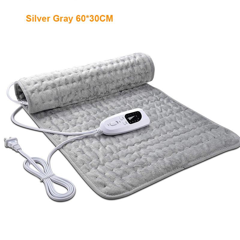 

TINO Electric Heating Pads For Back, Neck, and Shoulder Pain Relief, 6 Heat Settings, with Auto Shut Off, Machine Washable EU серебряный серый