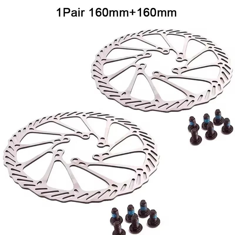 BUCKLOS Mtb Mechanical Disc Brake Caliper Set Bike Brake Levers with Cable Front Rear Bicycle Disc Brake Rotors Cycling Parts