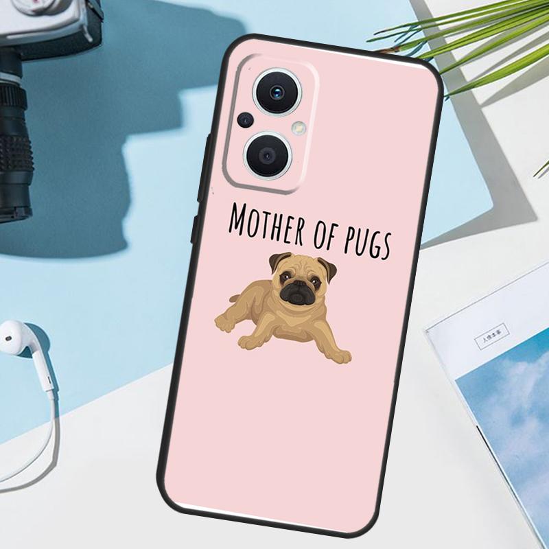 Funny Pug Dog Cover For OPPO Reno 8 7 Lite 10 11 12 13 14 Pro 11F 12F 13F 14F OPPO Find X8 X5 X9 Pro Case