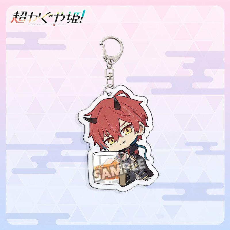 

Anime Cosmic Princess Kaguya Sakayori Iroha Mikado Akira Komazawa Rai Cosplay Keychain Acrylic Keyring Key Chain Accessory Props
