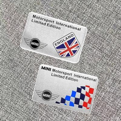 1Pcs 3D MINI Car Aluminum Sticker Emblem Badge Decals For MINI WORKS One Cooper JCW R60 R59 R58 R57 R56 R55 R53 R52 F55 F56