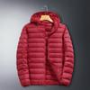 Herbst/Winter Herren Leichte Kurze Daunenjacke – Mit Kapuze und Warm