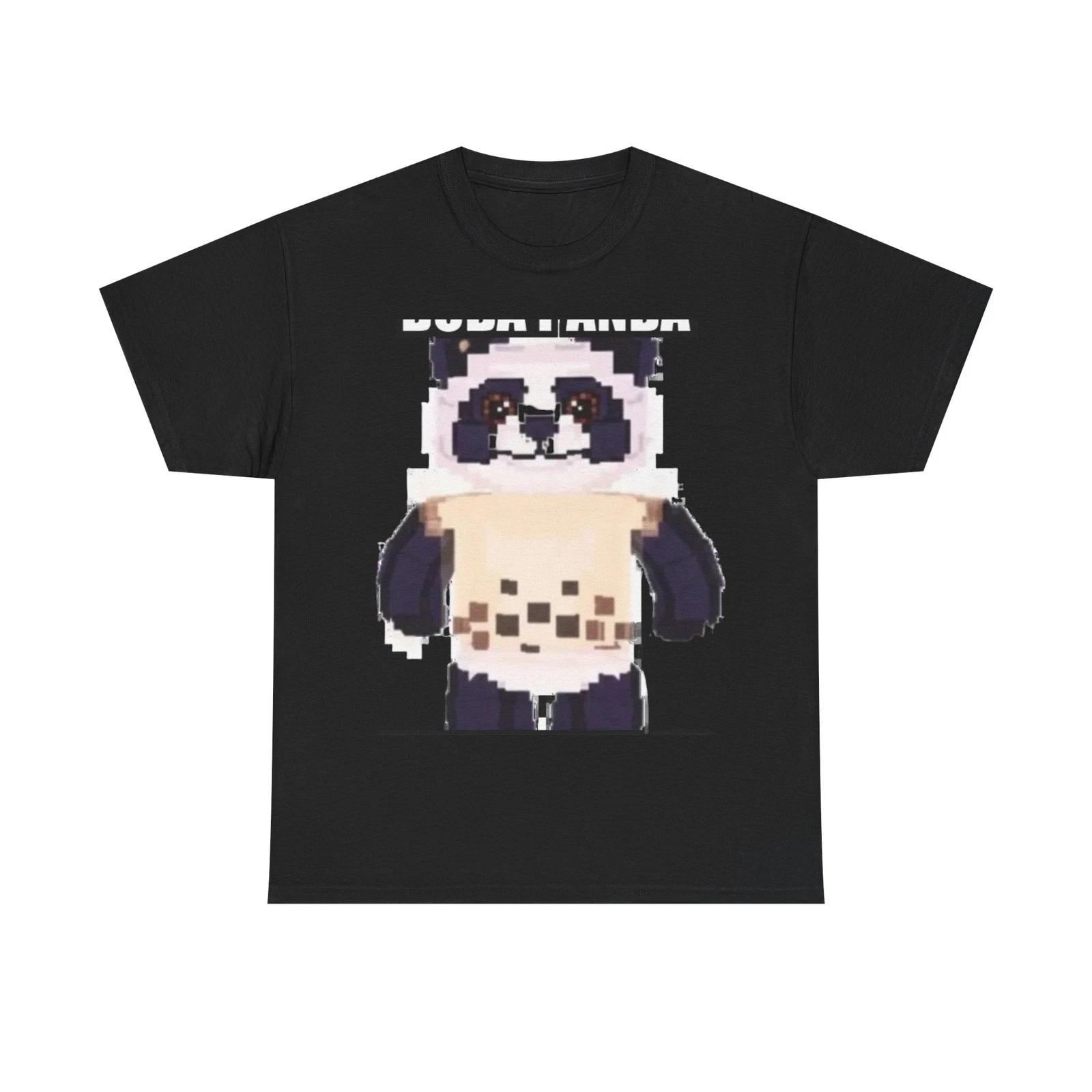 Boba Panda Unisex T-Shirt | Brainrot Meme Shirt Funny Viral Internet Humor Gift 2XL