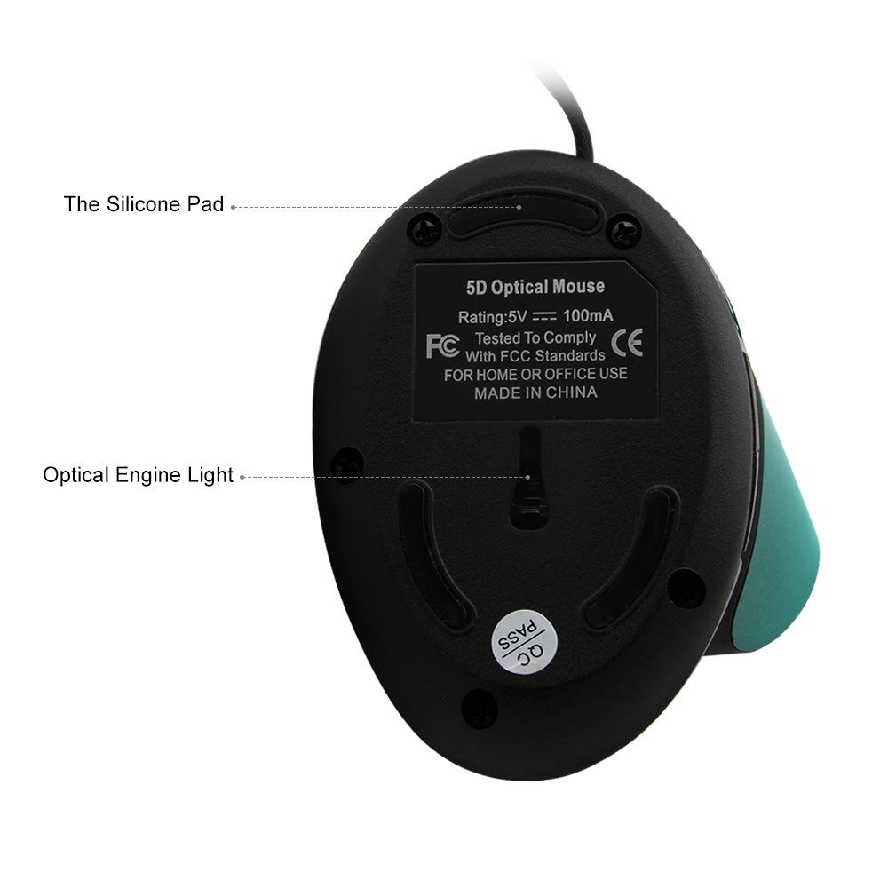 Ergonomic Vertical Wired 2.4G USB Mouse