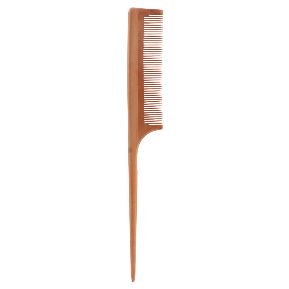 High Quality Professional Anti-Static Hairdressing Styling Tool Wood Comb Rat Tail Brush Pointed Tail Comb Comb жёлтый
