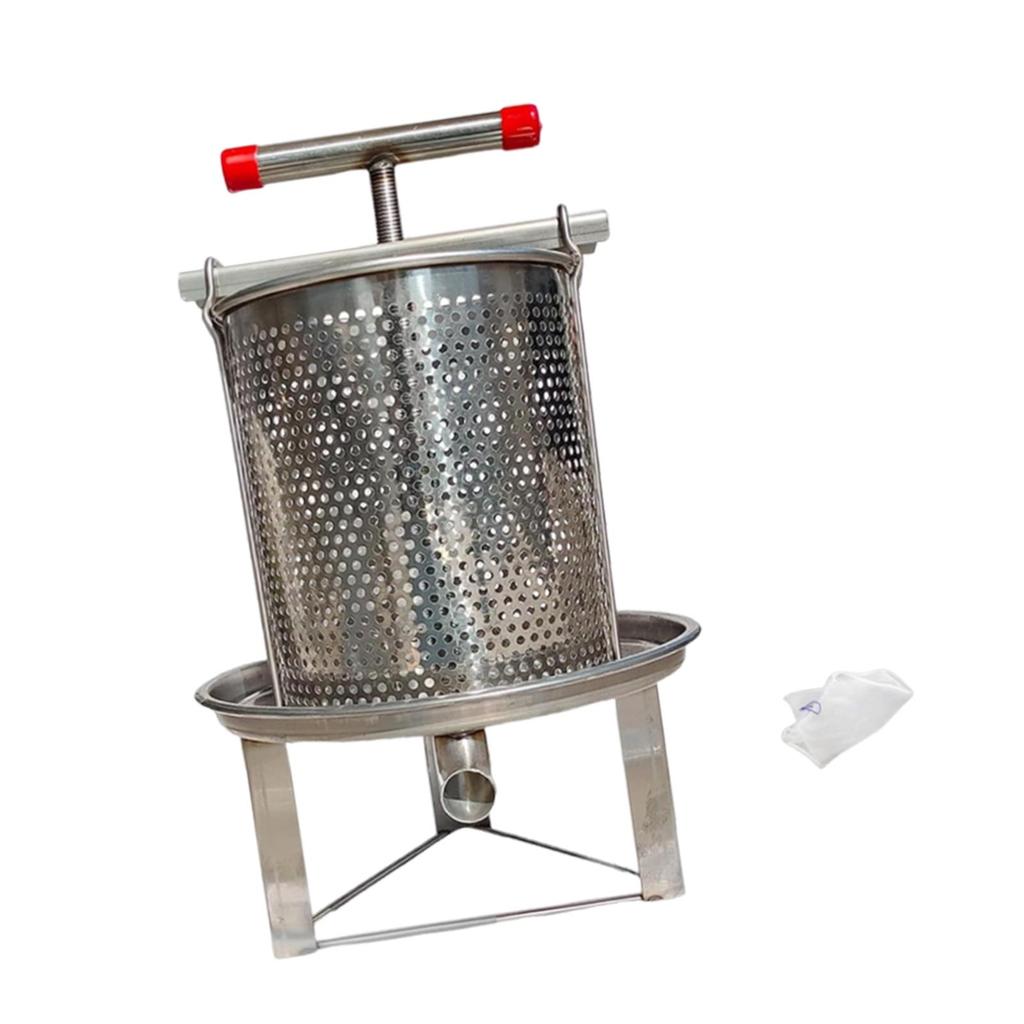 Pressa per Miele Base Stabile con Sacchetto Filtrante Pressa Frutta Leggera per Olio d'Oliva Succo Verdura Uva Vinaccia