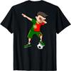 Dabbing Soccer Boy Portugal Jersey Portuguese Football Lover T-Shirt