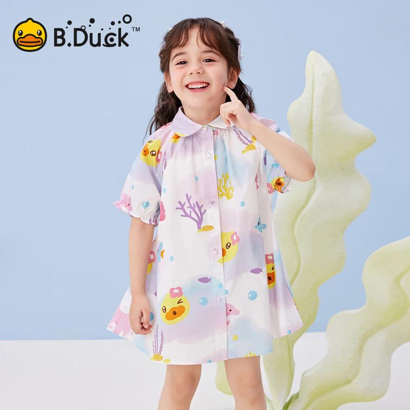 B.Duck Girls  Pure Cotton Cartoon Dress S