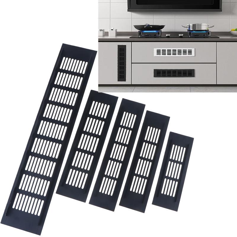 1 Stück Haushalt Lüftungsgitter Wandlüftungsabdeckung Schrankteile 50/60/80mm*150-500mm Aluminium für Schrank DIY Zubehör