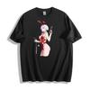 Rem Bunny Girl Waifu T-Shirt - Rainbow Hair Anime Bunny Suit Design Unisex Tee