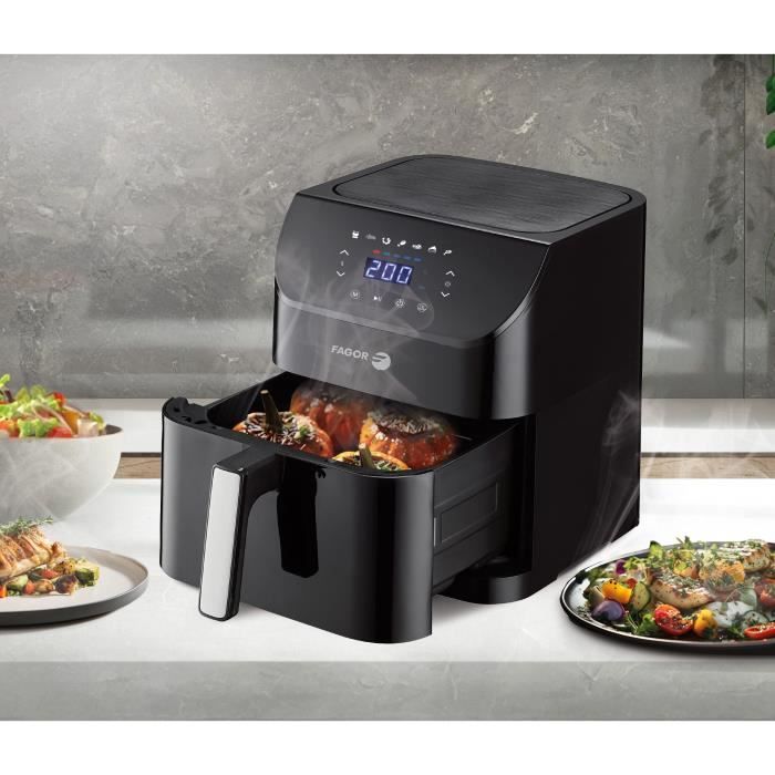 FAGOR Oil-free Fryer - Airfryer FGAF8L - Capacity 8L - 7 Cooking Programs - 1800W