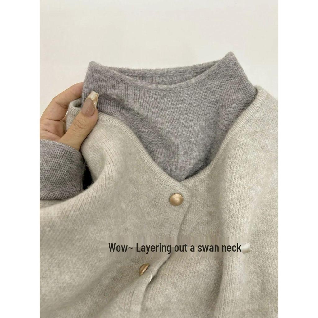 Light Luxury Retro Knit Vest & Sweater Two-Piece Set for Women - Slimming, Versatile, Gentle, Trendy.