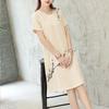Fashion Women Summer Short Sleeve  knee length Printing Dress