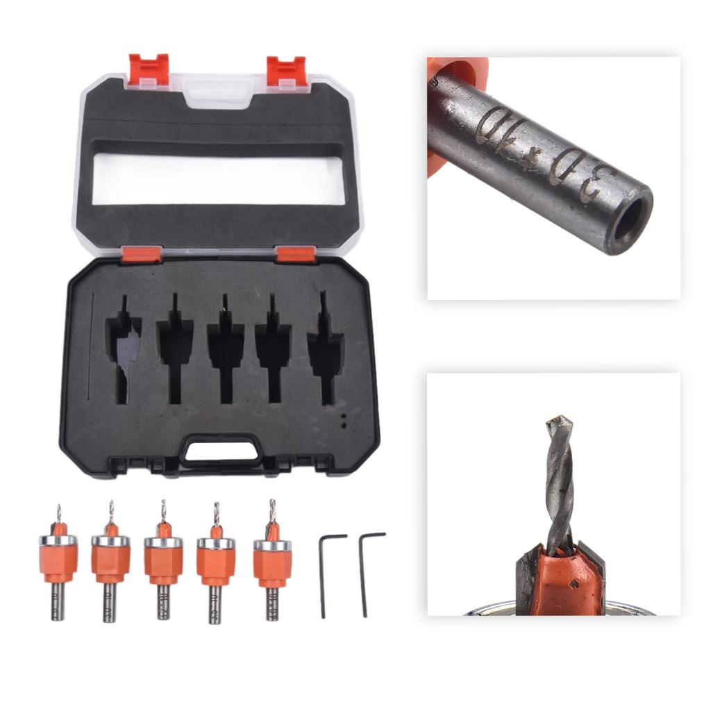 Bit Carrying Case Countersink Drill Bit Portable Total Length Blade Length Uniform Holes Carrying Case Woodworking Tasks Compact