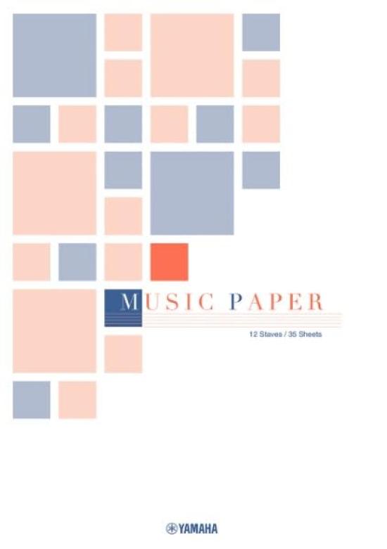 

12 tiers of music paper for part scores (clinging type, single-sided)