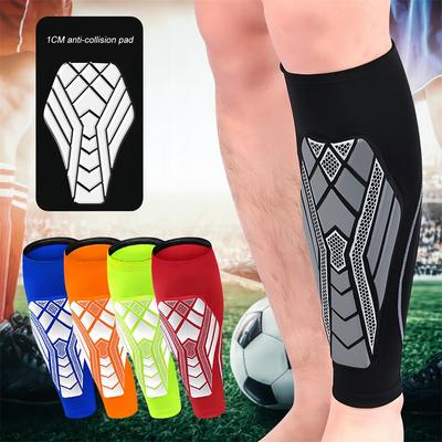Fußball-Leggings, Waden-Kompressionsärmel mit EVA-Pads, Männer und Frauen, Beinstütze für Schienbeinkantensyndrom, Laufen, Fußball-Leggings