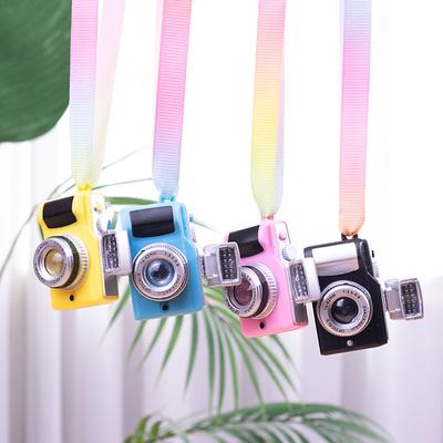 Doll Camera Mini Strap SLR Digital Camera Model W/Shutter Flash Dolls Dress Up Toy Dollhouse Scene Decorations Pretend Play Toy