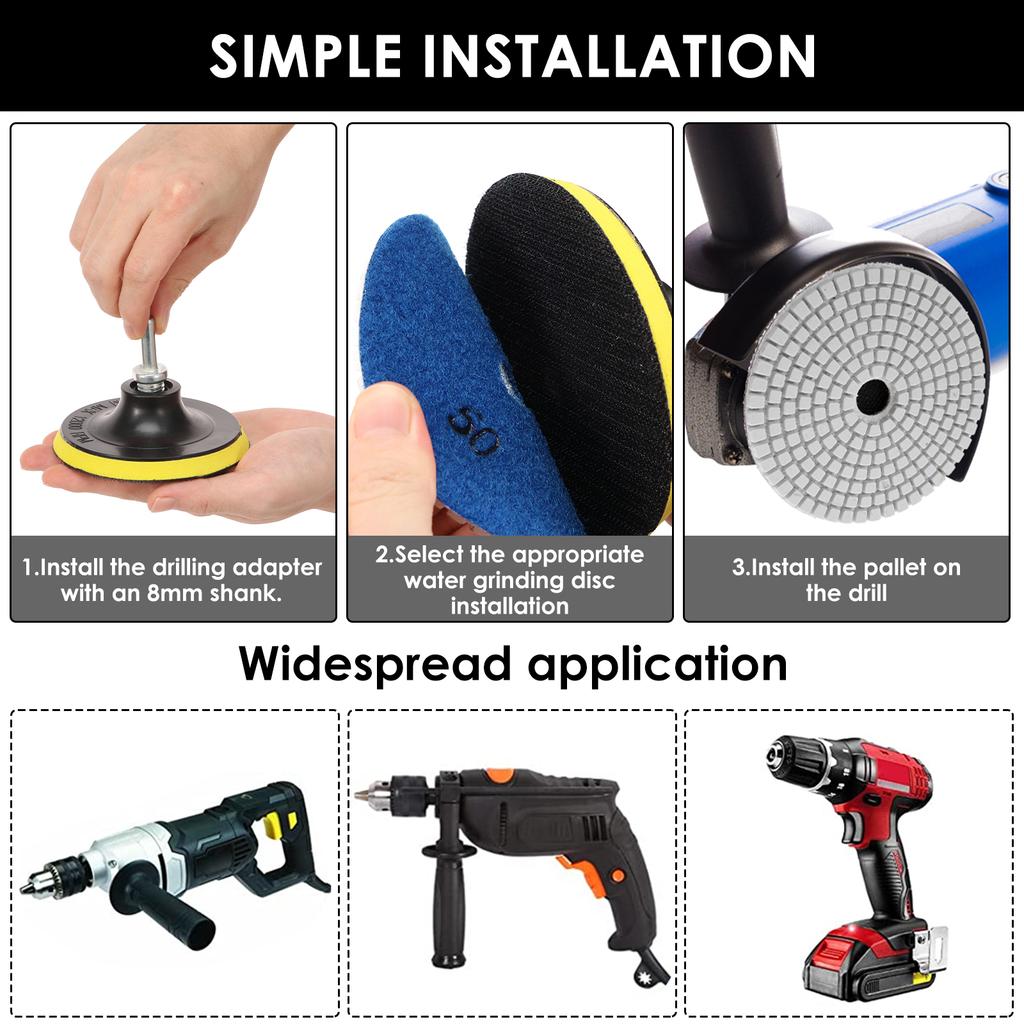 Diamond Polishing Pad Wear Resistant Buffing Pad Good Grinding Effect Polishing Disc Wear Resistant Buffing Disc for Concrete