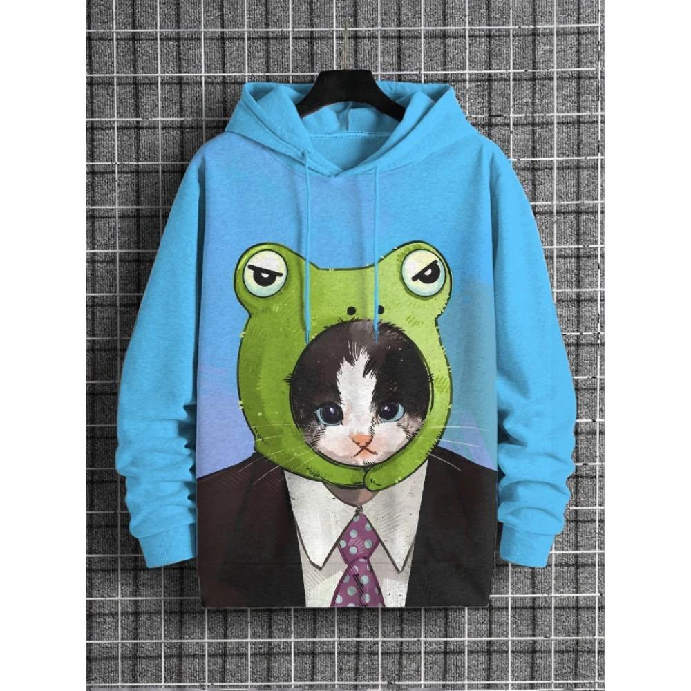 Astronaut Cat 3d Printing Hoodie Men Women Fashion Long Sleeve Hoodies Sweatshirt Oversized Coat Women Sweats Hoodies