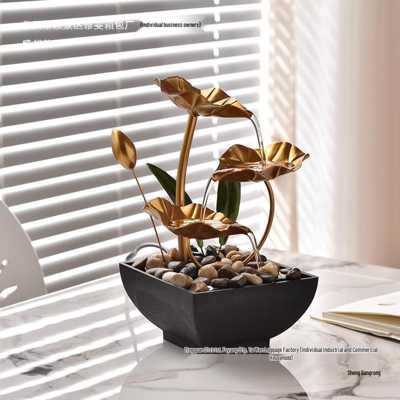 Cross-Border Iron Art Water Fountain Desktop Ornament - Creative Home Decoration