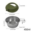 Camping Cup Stainless Steel Foldable Handle With Silicone Lid Tea Pot Backpacking Cup For Outdoor Hot Cold Coffee Tea Drink