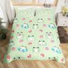 Homewish Cartoon Frog Prince Duvet Cover Set For KidsKawaii Red Mushroom Bedding SetCute Animal Bed Set