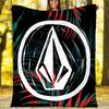 V-VOLCOM LOGO4 printed throw blanket—lightweight,soft,warm;versatile blanket for all seasons—perfect as &air-conditioning throw,nap blanket