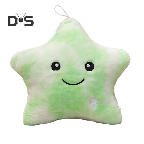 Twinkle Star Pillow Stuffed Star LED Light Up Cushion Glowing Star Throw Pillow Night Light Kids Sensory Plush Toy for Children