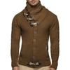 Men's 2025 Winter Knitted Coat High Neck Button Oversized Fashion Sweater