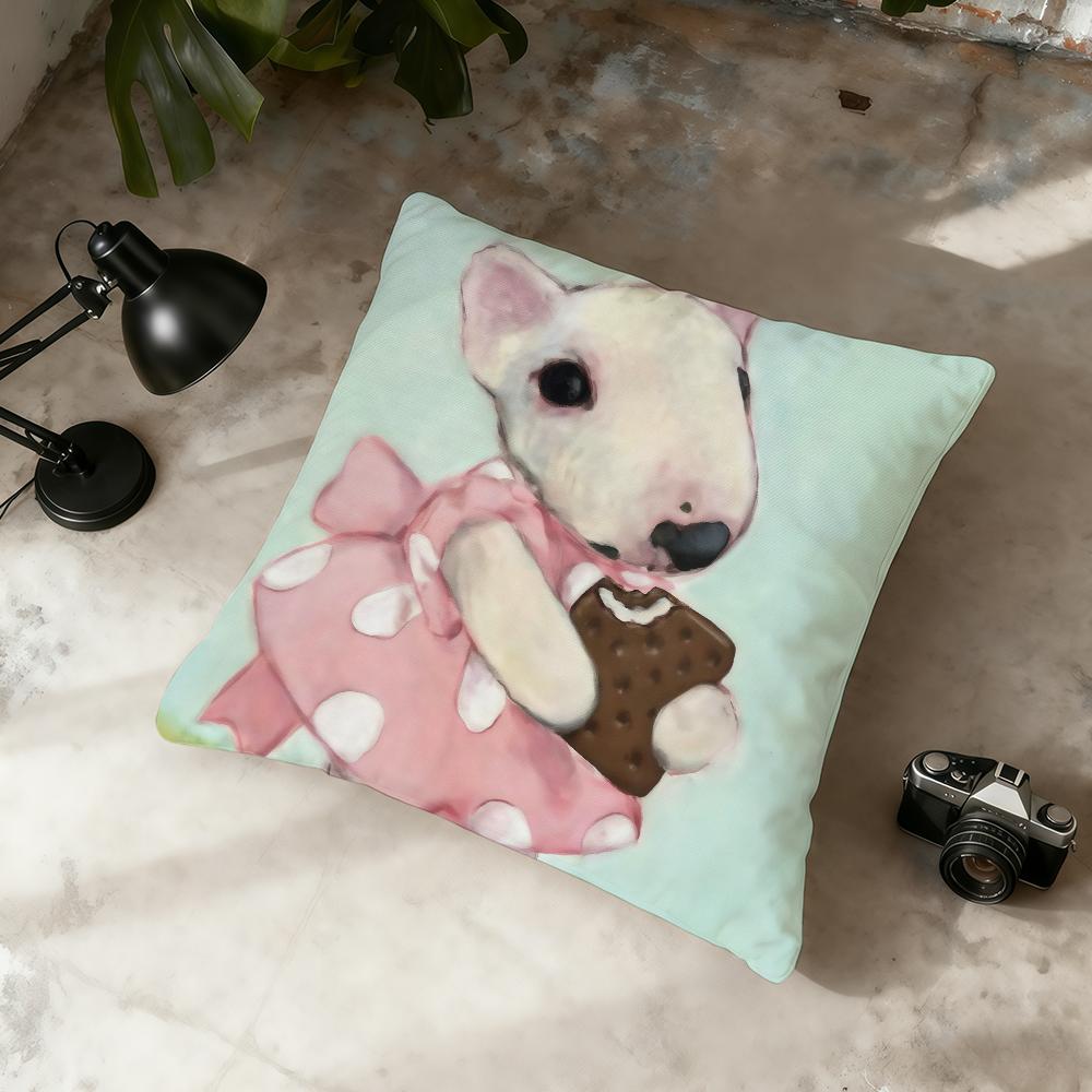Cute Animal Oil Paintings cushion cover Home Office Convenient Nordic Simplicity Hit With Zipper Cushion Cover