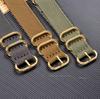 Cinturino per Orologio in Nylon di Alta Qualità 18mm 20mm 22mm 24mm Cinturino per Orologio Militare Seiko Braccialetto Sportivo Esercito Sostituzione Anello Dorato